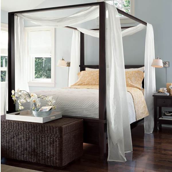 Wooden canopy bed design ideas