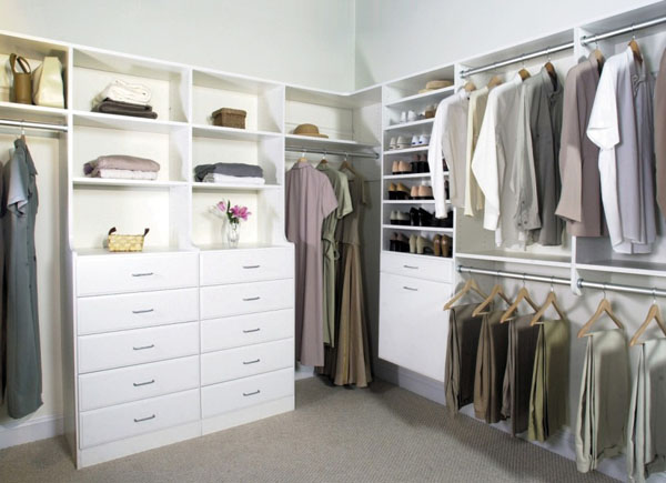 Bedroom closet storage solutions