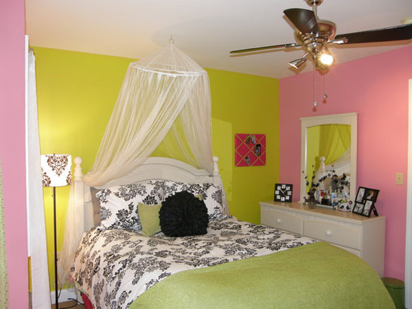 Room paint yellow pink colors ideas