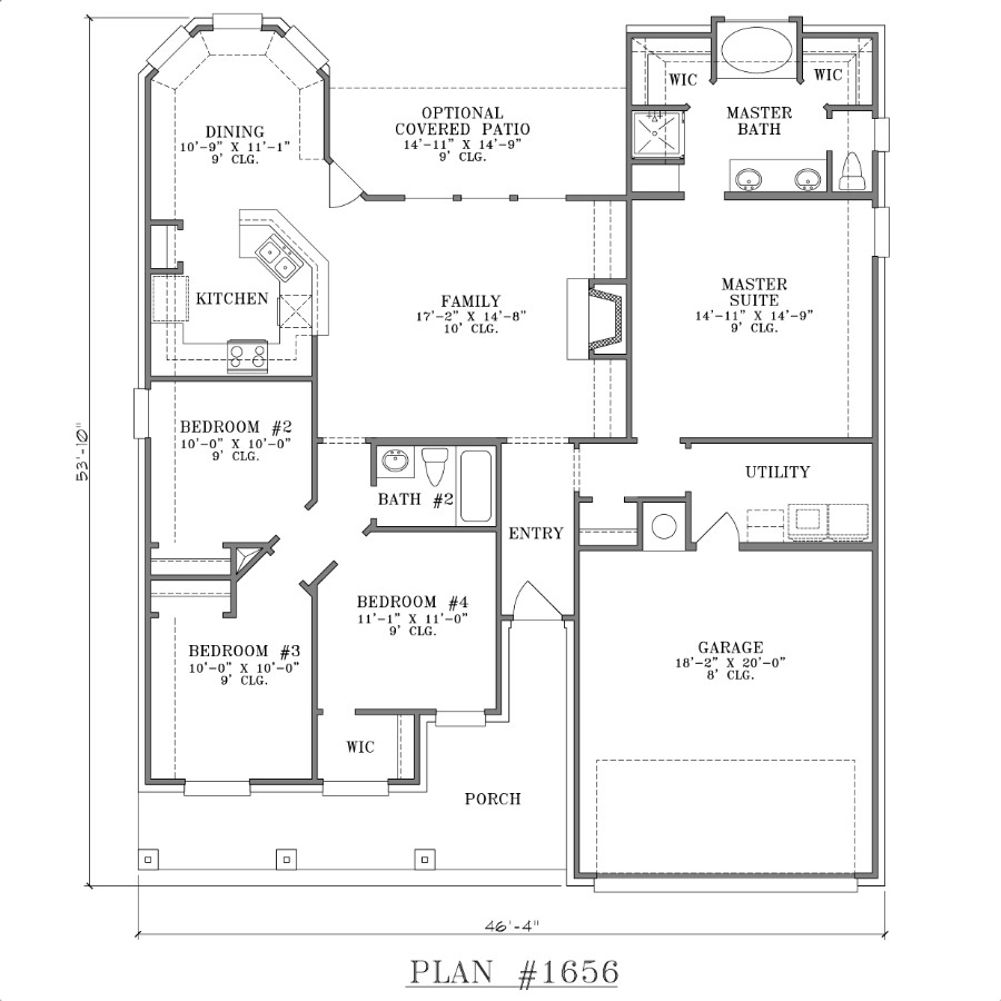 Four Bedroom House Plans Trendy Home Designs